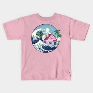 the great wave at kame house Kids T-Shirt